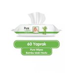 Pure Wipes 60x9 Adet 540 Yaprak Organik Bambu Islak Havlu