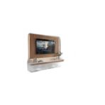 PURELINE LEDLİ DUVAR TV ÜNİTESİ 140 CM CEVİZ BEYAZ, Beyaz-Ceviz 140 cm