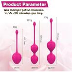 Pureloveadult 3 Lü Kegel Egezersiz Topu Seti Sıkılaştırıcı Bilyeli Kegel Topları Gizli