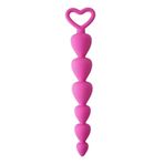 Pureloveadult Anal Beads Pembe Kalp Şekilli Tutma Halkalı Silikon Anal Plug Gizli Paket