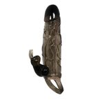 Pureloveadult Brave Man 3.5 Cm Uzatmalı Klitoris Ve G-Spot Uyarıcı Titreşimli Silikon Penis Kılıfı Gizli Kargo