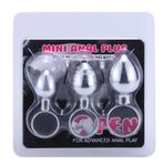 Pureloveadult Mini Anal Plug Set Tutma Halkalı 3 Lü Set