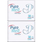 PureMed Bel Bantlı Tekstil Yüzey Large 30x2 Adet Hasta Bezi
