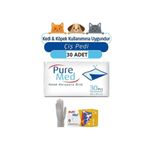 Puremed Evcil Hayvan Çiş Pedi Yatak Koruyucu Örtü 60x90 Cm 30 Adet + Beybi Vinil Pudrasız Eldiven 100'lü Set