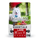 PURENESS Kuzu Etli Yetişkin Kuru Köpek Maması 3 kg | Tüm Irklar | Az Tahıllı | Hidrolize Protein | Hassas Sindirim & Eklem Sağlığı | Glukozamin & Kondroitin | Omega 3-6 |%85 Hayvansal Protein