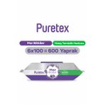 Puretex Yüzey Temizlik Havlusu Mor Bitkiler 6x100 (600 Yaprak)