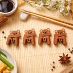 Pureysma Ayıcıklı Chopstick Öğrenme Aparatı – Chopstick Sabitleyici Tutucu - Kahverengi