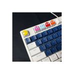 PUREYSMA Pac-Man Klavye Tuş Seti (5’li) – Altı Beyaz | Retro Ghost & Pac-Man Keycap | Cherry MX Uyumlu