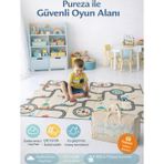 Pureza Çift Taraflı Katlanabilir Oyun Matı 200CMX130CMX1CM Kaymaz, Darbe Emici, Su Geçirmez, Yeşil Parkur/Araba Yarışı |Taşıma Çantası Hediyeli (Yerli Üretim)
