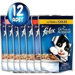 Purina 12x85 gr Felix Karışık Çeşitli Yetişkin Kedi Yaş Maması
