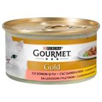 Purina Gourmet Gold 6×85 gr Parça Etli Soslu Somonlu Tavuklu Kedi Konservesi