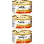 Purina Gourmet Gold Kıyılmış Sığır Eti 3x85 gr Kedi Konserve Maması