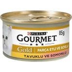 Purina Gourmet Gold Parça Etli Somon ve Tavuklu 12x85 gr Yaş Kedi Maması
