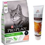 Purina Proplan Sterilised Kısırlaştırılmış Somonlu Kedi Maması 1,5 kg + Kedi Maltı 100 Gr.
