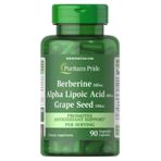 Puritan's Pride Berberine Alpha Lipoic Acid Grape Seed 90 Kapsül