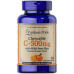 Puritan's Pride Vitamin C 500 mg Wild Rose Hips 90 Çiğnenebilir Tablet
