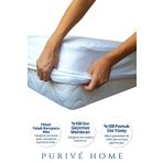 Purive Home Fitted Alez, %100 Pamuklu Yüzey, Sıvı Geçirmez Yatak Koruyucu Çift Kişilik|tek Kişilik