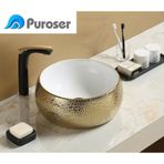 Puroser Arova Altın Tezgah Üstü Çanak Lavabo