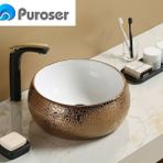 Puroser Arova Bronz Tezgah Üstü Çanak Lavabo