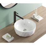 Puroser Ege Grey Tezgah Üstü Çanak Lavabo - Beyaz - Yok