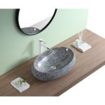 Puroser Flower Bubble Gri Tezgah Üstü Çanak Lavabo