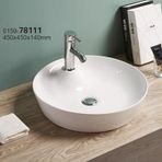 PUROSER GÖKCEADA OVAL TEZGAH ÜSTÜ ÇANAK LAVABO