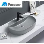 Puroser Letoon Gri Tezgah Üstü Çanak Lavabo