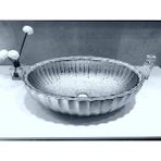 Puroser Luvia Oval Gümüş Tezgah Üstü Seramik Lavabo