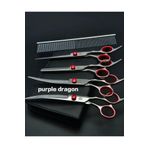 Purple Dragon Profesyonel 7.0 Inch 18 cm Pet Kuaför Kedi Köpek Makas Seti 440C Paslanmaz Japon Çeliği