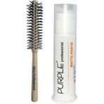Purple Professional Rkoz Kuaför Fön Fırçası ve Purple Mat Wax 100 ml Doğal Şekillendirici