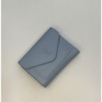 Purpleart Kadın Kapaklı Çıtçıt Kilitli Logolu Kartlık Bölmeli Cüzdan 13X10CM - Standart - Bebe Mavi