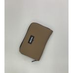 Purpleart Kadın Koyu Vizon Yazılı Fermuar Polo Armalı Mini Cüzdan 8X13CM - Standart
