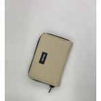 Purpleart Kadın Krem Yazılı Fermuar Polo Armalı Mini Cüzdan 8X13CM - Standart