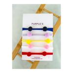 PURPLE'S BİR TUTAM MUTLULUK 5’li Yenidoğan Uyumlu Ponpon Ultra Esnek Bebek Saç Bandı / Bebek Toka / Kız Çocuk Toka
