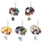 Puruuige Ghost Slayer anahtarlık, 6 cm, süper sevimli, anime, Tanjiro, Kamado, Nezuko, Kamado, Zenitsu, Agatsuma, Giyu, Tomioka, Inosuke, Hashibira, anime hayranları için anahtarlık, 5 adet,, 5 adet