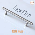 Pürüzsüz İnox Metal Kulp (128 Mm - 12.8 Cm) Mobilya Mutfak Çekmece Dolap Dolabı Kulbu Kulpu Kulpları