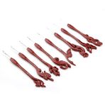 Pürüzsüz tığ Işi Kanca Seti, 8pcs Retro Kuşlar tarzı örgü Iğneleri, Ergonomik Alüminyum Iplik tığ Işi Kancalar, Ağır Veya Ince çizgi Için, Tam Spesifikasyon, çoğu Iplik Için Uygun