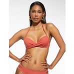 Push Up Bikini Üstü Boyundan Bağlamalı Dolgulu Drapeli