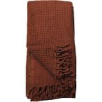 Püskül Lüks Plaj Havlusu Peştemal, Waffle Dokuma, 100% Pamuk, Çabuk Kuruyan, Yüksek Kaliteli Plaj Havluları - Toprak - 90 x 180 cm