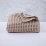 Püskül Lüks Waffle Banyo Havlusu 1 Adet, Büyük Boy 80X160 Cm, 100% Pamuk, Yüksek Kaliteli Banyo Havluları - 80 x 160 cm - Bej