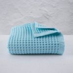 Püskül Lüks Waffle Banyo Havlusu 1 Adet, Büyük Boy 80X160 Cm, 100% Pamuk, Yüksek Kaliteli Banyo Havluları - 80 x 160 cm - Turkuaz - Buz Mavisi - Ham