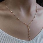 Püsküllü Altın Dorika Kolye