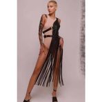 Püsküllü Deri Ceket Harness, Püsküllü Seksi Deri Harness - Brf1014