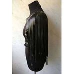 Püsküllü Deri Ceket Harness, Şık Deri Harness Ceket
