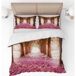 Pusula Home Ağaçlı Yol Dijital Baskılı Nevresim Takımı Tek Kişilik - 160 x 220 cm - Renkli