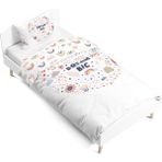 Pusula Home Dream Big Çift Tarafı Dijital Baskılı Tek Kişilik Nevresim Takımı| Çocuk Nevresim Takımı | Çarşafsız - Renkli - 160 x 220 cm