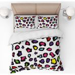 Pusula Home Leopar Desenli 3D Dijital Baskılı Nevresim Takımı Çift Kişilik - 200 x 220 cm - Renkli