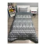 Pusula Home Welsoft Pofuduk Çift Taraflı Geometrik Desenli Tek Kişilik Yorgan Uyku Seti