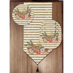 Pusula Home Yaldız Zemin Yılbaşı Detaylı 6'lı Supla ve Runner Set