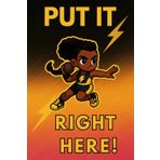 Put It Right Here: A Shot Put Black Girl Chibi Notebook